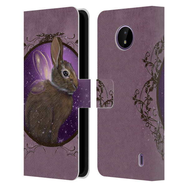 Ash Evans Animals Rabbit Leather Book Wallet Case Cover For Nokia C10 / C20