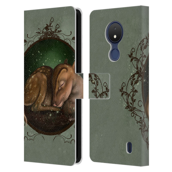 Ash Evans Animals Foundling Fawn Leather Book Wallet Case Cover For Nokia C21