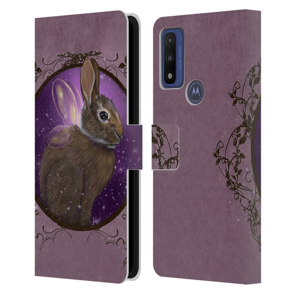 Ash Evans Animals Rabbit Leather Book Wallet Case Cover For Motorola G Pure