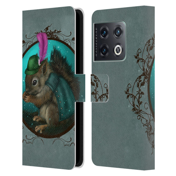 Ash Evans Animals Squirrel Leather Book Wallet Case Cover For OnePlus 10 Pro