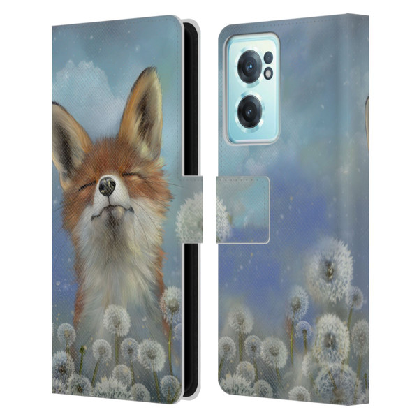Ash Evans Animals Dandelion Fox Leather Book Wallet Case Cover For OnePlus Nord CE 2 5G