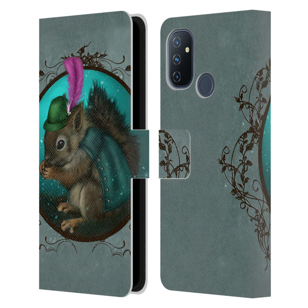 Ash Evans Animals Squirrel Leather Book Wallet Case Cover For OnePlus Nord N100