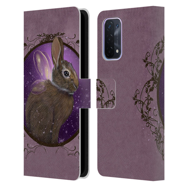 Ash Evans Animals Rabbit Leather Book Wallet Case Cover For OPPO A54 5G