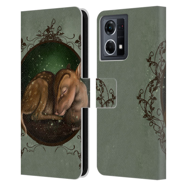 Ash Evans Animals Foundling Fawn Leather Book Wallet Case Cover For OPPO Reno8 4G