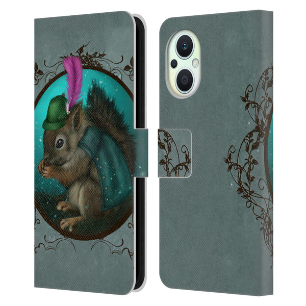 Ash Evans Animals Squirrel Leather Book Wallet Case Cover For OPPO Reno8 Lite