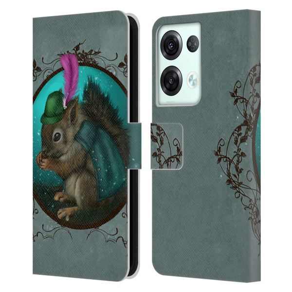 Ash Evans Animals Squirrel Leather Book Wallet Case Cover For OPPO Reno8 Pro