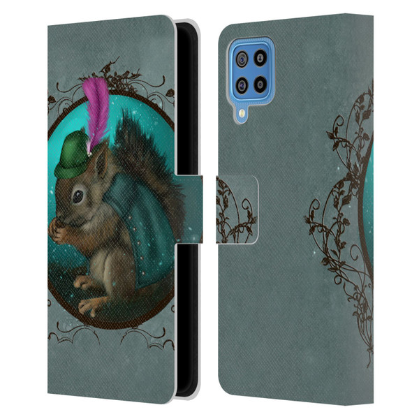 Ash Evans Animals Squirrel Leather Book Wallet Case Cover For Samsung Galaxy F22 (2021)