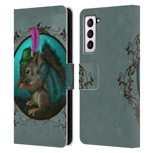 Ash Evans Animals Squirrel Leather Book Wallet Case Cover For Samsung Galaxy S21 5G