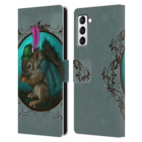 Ash Evans Animals Squirrel Leather Book Wallet Case Cover For Samsung Galaxy S21+ 5G