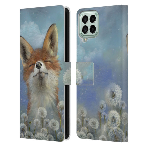 Ash Evans Animals Dandelion Fox Leather Book Wallet Case Cover For Samsung Galaxy M33 (2022)