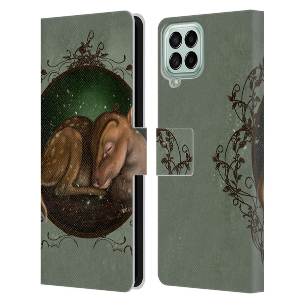 Ash Evans Animals Foundling Fawn Leather Book Wallet Case Cover For Samsung Galaxy M53 (2022)