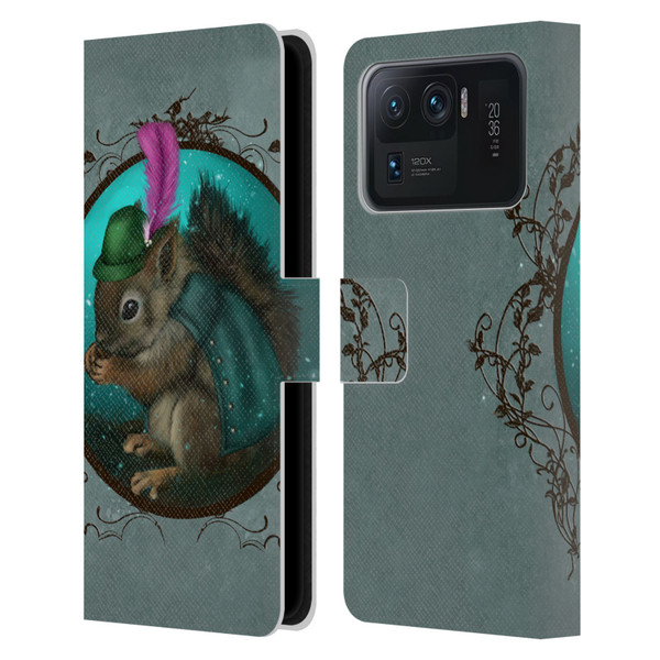 Ash Evans Animals Squirrel Leather Book Wallet Case Cover For Xiaomi Mi 11 Ultra