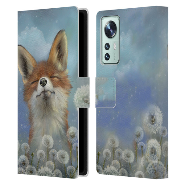 Ash Evans Animals Dandelion Fox Leather Book Wallet Case Cover For Xiaomi 12