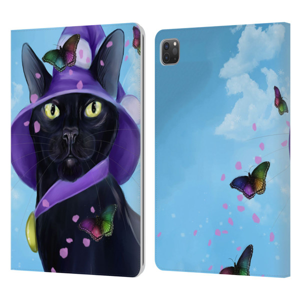 Ash Evans Black Cats Butterfly Sky Leather Book Wallet Case Cover For Apple iPad Pro 11 2020 / 2021 / 2022