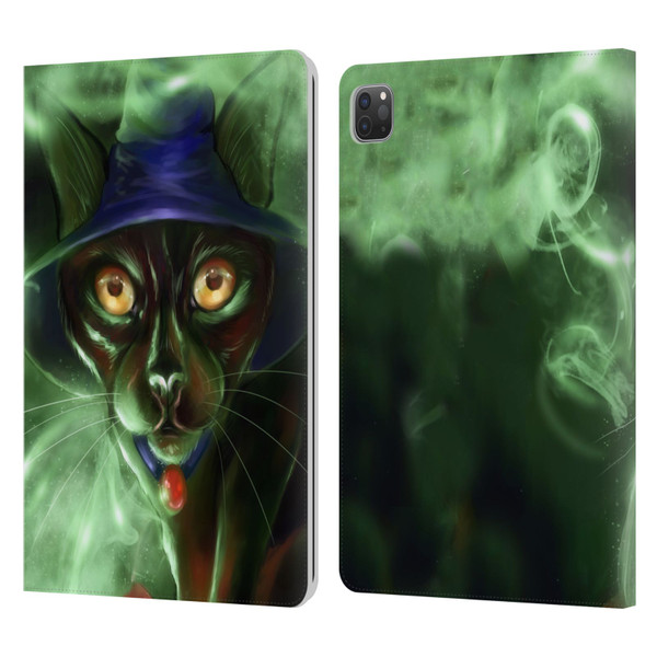 Ash Evans Black Cats Conjuring Magic Leather Book Wallet Case Cover For Apple iPad Pro 11 2020 / 2021 / 2022