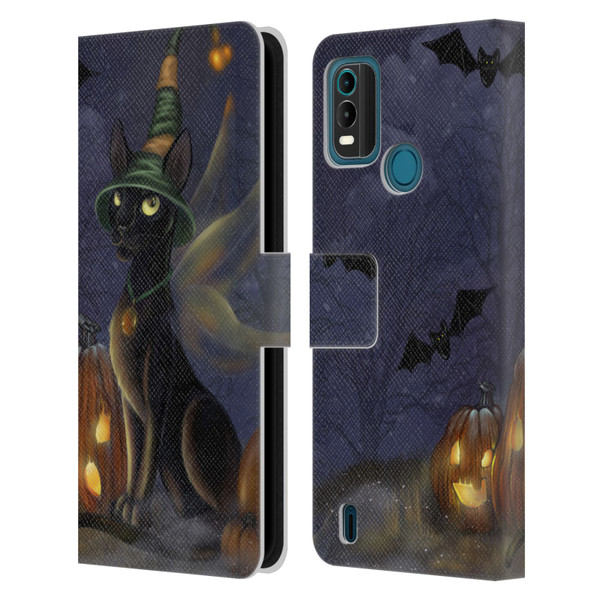 Ash Evans Black Cats The Witching Time Leather Book Wallet Case Cover For Nokia G11 Plus