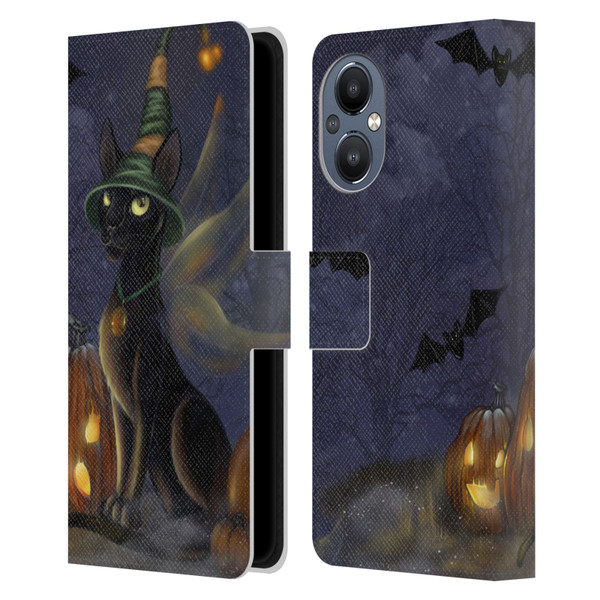 Ash Evans Black Cats The Witching Time Leather Book Wallet Case Cover For OnePlus Nord N20 5G