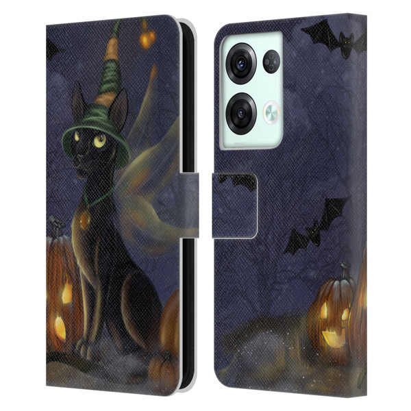 Ash Evans Black Cats The Witching Time Leather Book Wallet Case Cover For OPPO Reno8 Pro