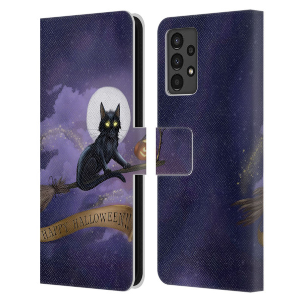Ash Evans Black Cats Happy Halloween Leather Book Wallet Case Cover For Samsung Galaxy A13 (2022)