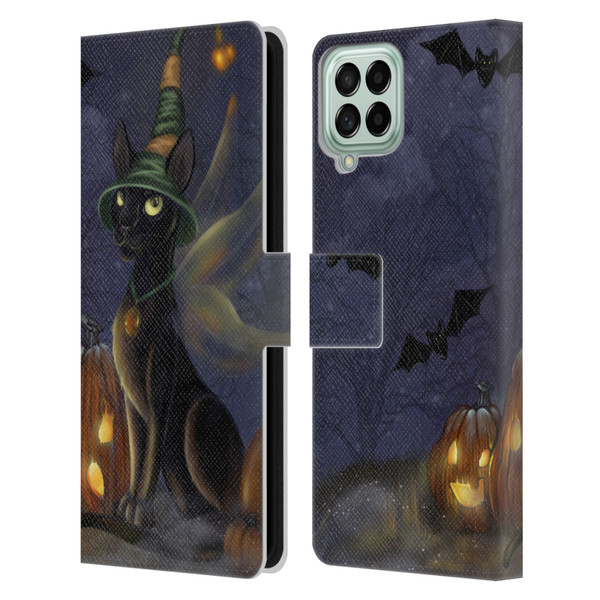 Ash Evans Black Cats The Witching Time Leather Book Wallet Case Cover For Samsung Galaxy M33 (2022)
