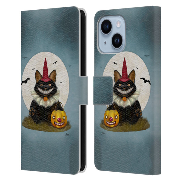 Ash Evans Black Cats 2 Party Cat Leather Book Wallet Case Cover For Apple iPhone 14 Plus