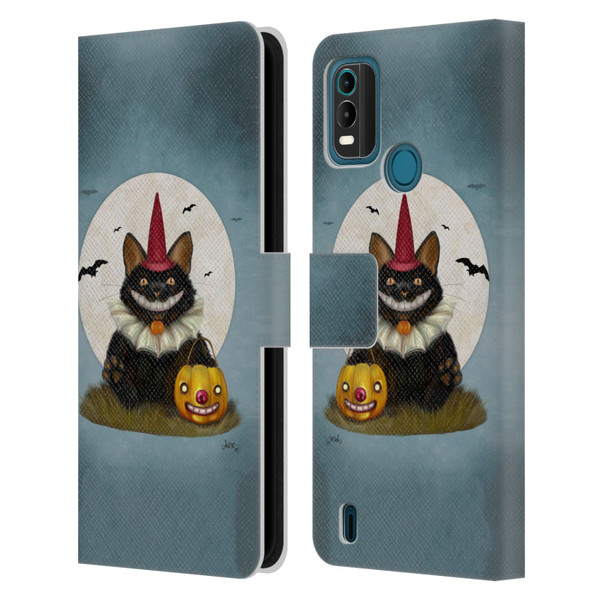 Ash Evans Black Cats 2 Party Cat Leather Book Wallet Case Cover For Nokia G11 Plus