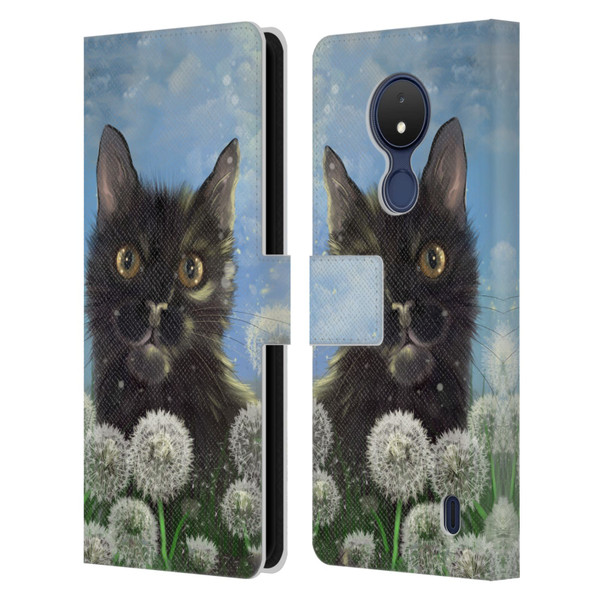 Ash Evans Black Cats 2 Golden Afternoon Leather Book Wallet Case Cover For Nokia C21