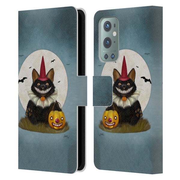 Ash Evans Black Cats 2 Party Cat Leather Book Wallet Case Cover For OnePlus 9