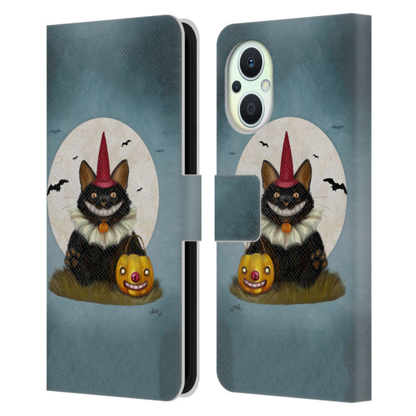 Ash Evans Black Cats 2 Party Cat Leather Book Wallet Case Cover For OPPO Reno8 Lite