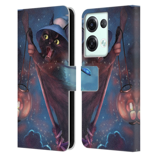 Ash Evans Black Cats 2 Magical Leather Book Wallet Case Cover For OPPO Reno8 Pro