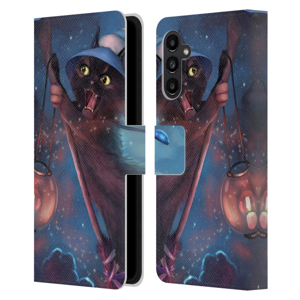 Ash Evans Black Cats 2 Magical Leather Book Wallet Case Cover For Samsung Galaxy A13 5G (2021)