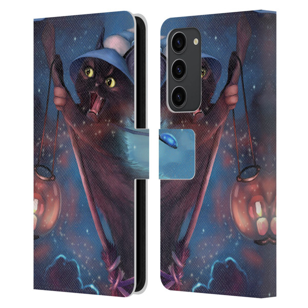 Ash Evans Black Cats 2 Magical Leather Book Wallet Case Cover For Samsung Galaxy S23+ 5G