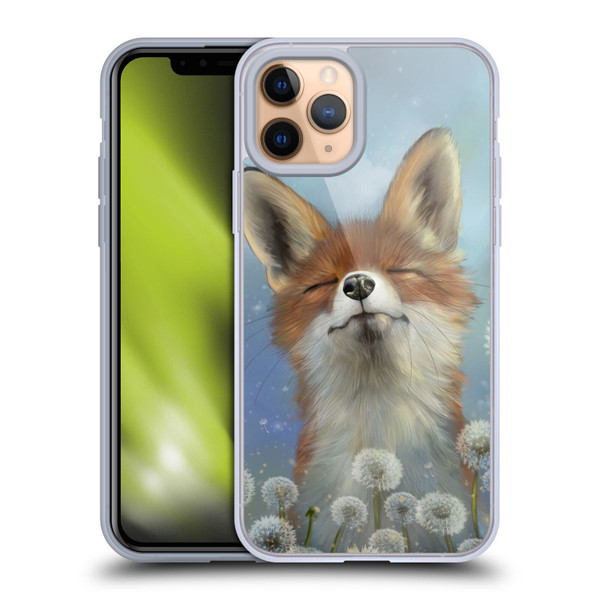 Ash Evans Animals Dandelion Fox Soft Gel Case for Apple iPhone 11 Pro