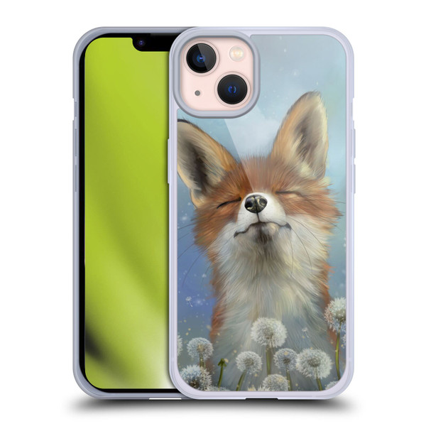 Ash Evans Animals Dandelion Fox Soft Gel Case for Apple iPhone 13