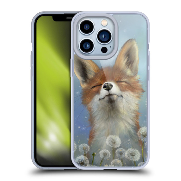 Ash Evans Animals Dandelion Fox Soft Gel Case for Apple iPhone 13 Pro