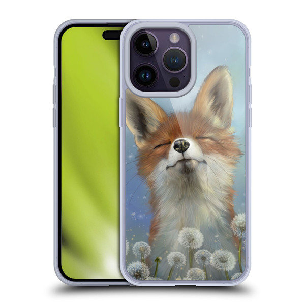 Ash Evans Animals Dandelion Fox Soft Gel Case for Apple iPhone 14 Pro Max