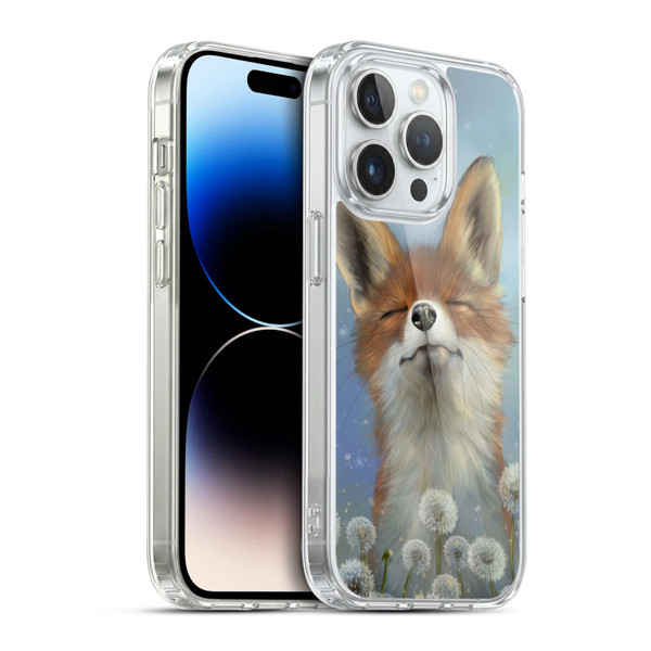 Ash Evans Animals Dandelion Fox Soft Gel Case for Apple iPhone 14 Pro & MagSafe