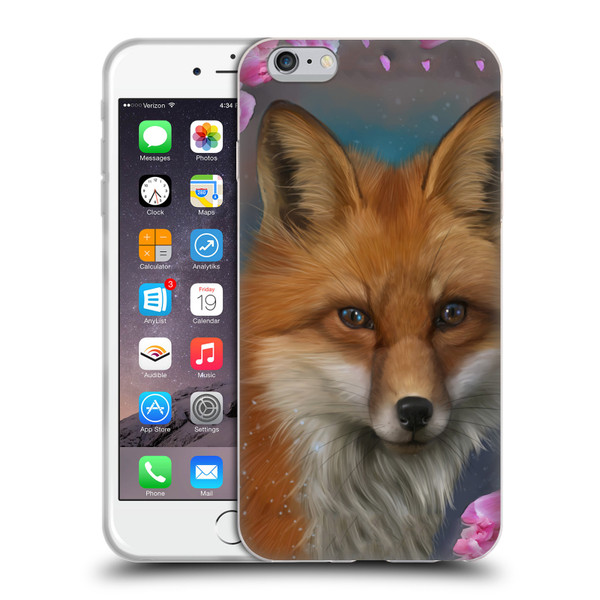 Ash Evans Animals Fox Peonies Soft Gel Case for Apple iPhone 6 Plus / iPhone 6s Plus