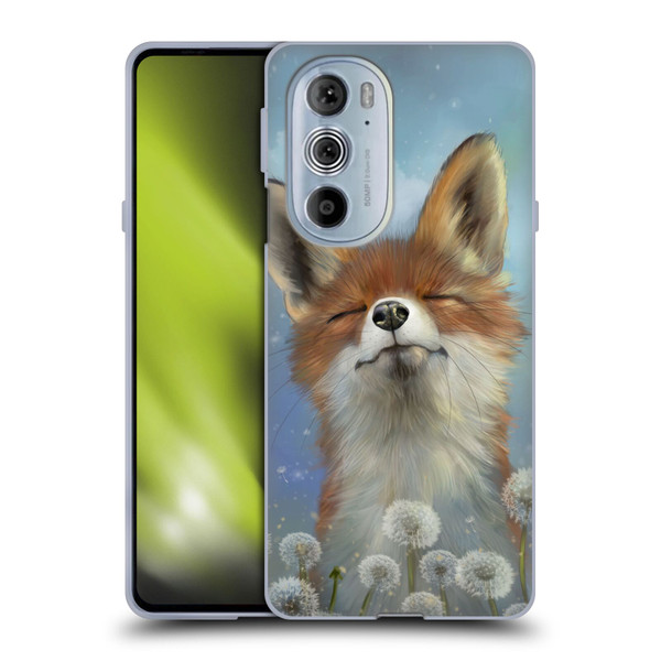 Ash Evans Animals Dandelion Fox Soft Gel Case for Motorola Edge X30