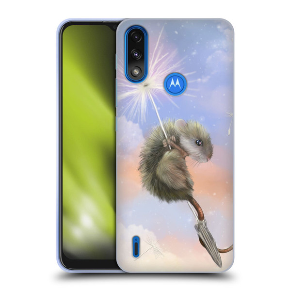 Ash Evans Animals Dandelion Mouse Soft Gel Case for Motorola Moto E7 Power / Moto E7i Power