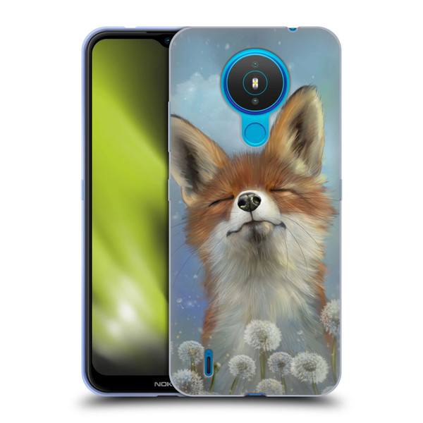 Ash Evans Animals Dandelion Fox Soft Gel Case for Nokia 1.4
