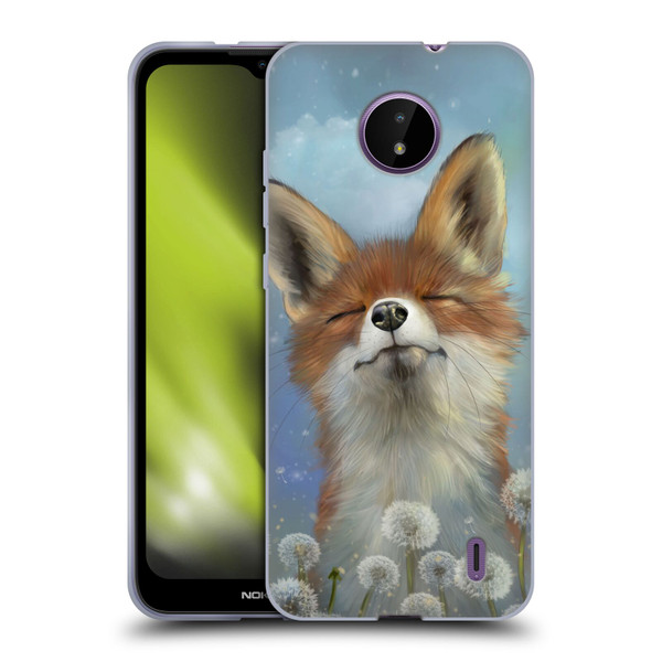 Ash Evans Animals Dandelion Fox Soft Gel Case for Nokia C10 / C20