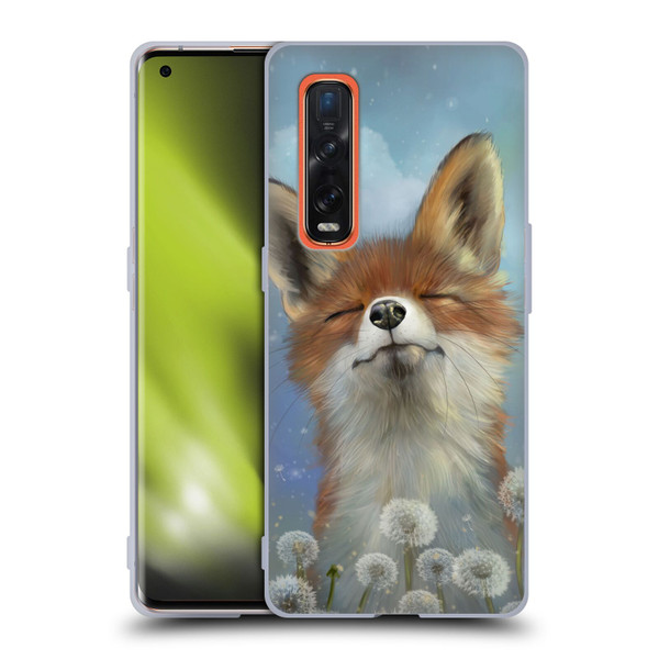 Ash Evans Animals Dandelion Fox Soft Gel Case for OPPO Find X2 Pro 5G