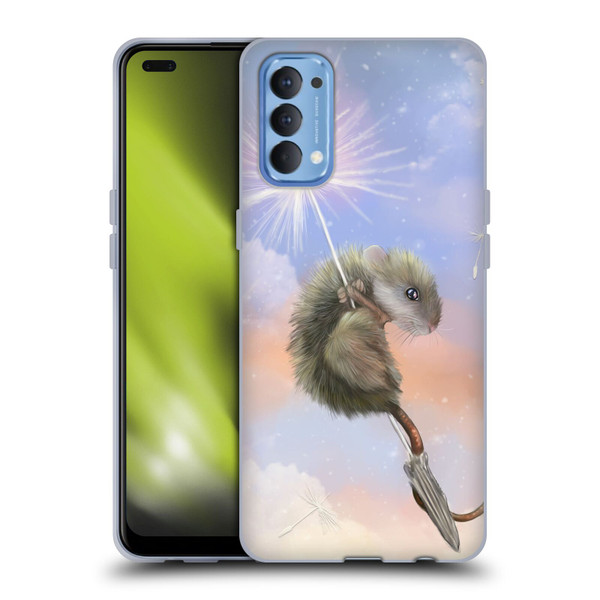 Ash Evans Animals Dandelion Mouse Soft Gel Case for OPPO Reno 4 5G