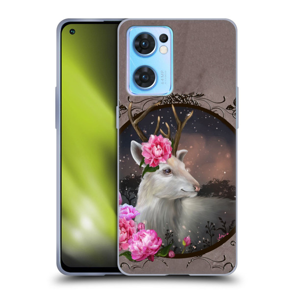 Ash Evans Animals White Deer Soft Gel Case for OPPO Reno7 5G / Find X5 Lite