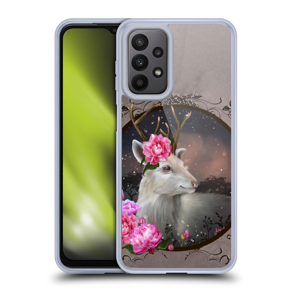 Ash Evans Animals White Deer Soft Gel Case for Samsung Galaxy A23 / 5G (2022)