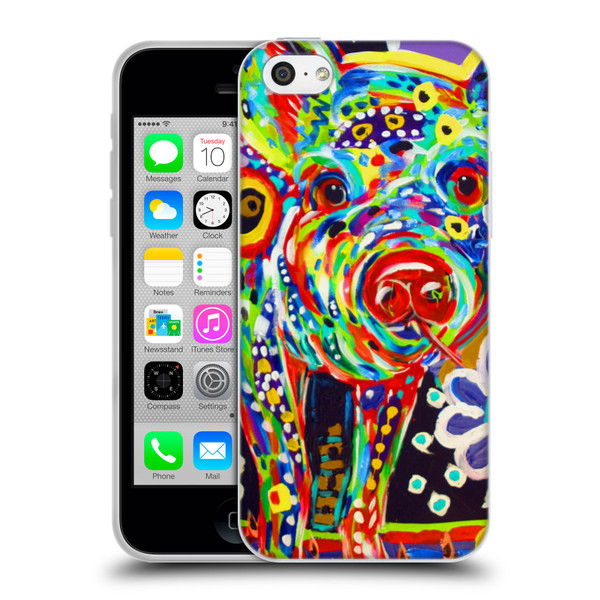 Mad Dog Art Gallery Animals Pig Soft Gel Case for Apple iPhone 5c