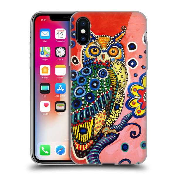 Mad Dog Art Gallery Animals Owl Soft Gel Case for Apple iPhone X / iPhone XS