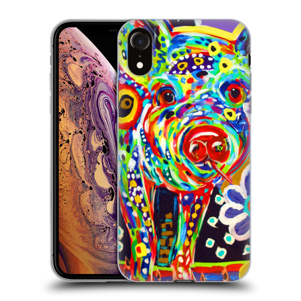 Mad Dog Art Gallery Animals Pig Soft Gel Case for Apple iPhone XR