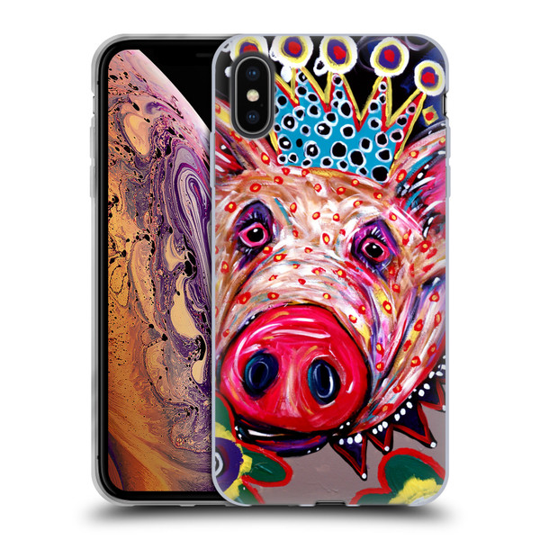 Mad Dog Art Gallery Animals Missy Pig Soft Gel Case for Apple iPhone XS Max